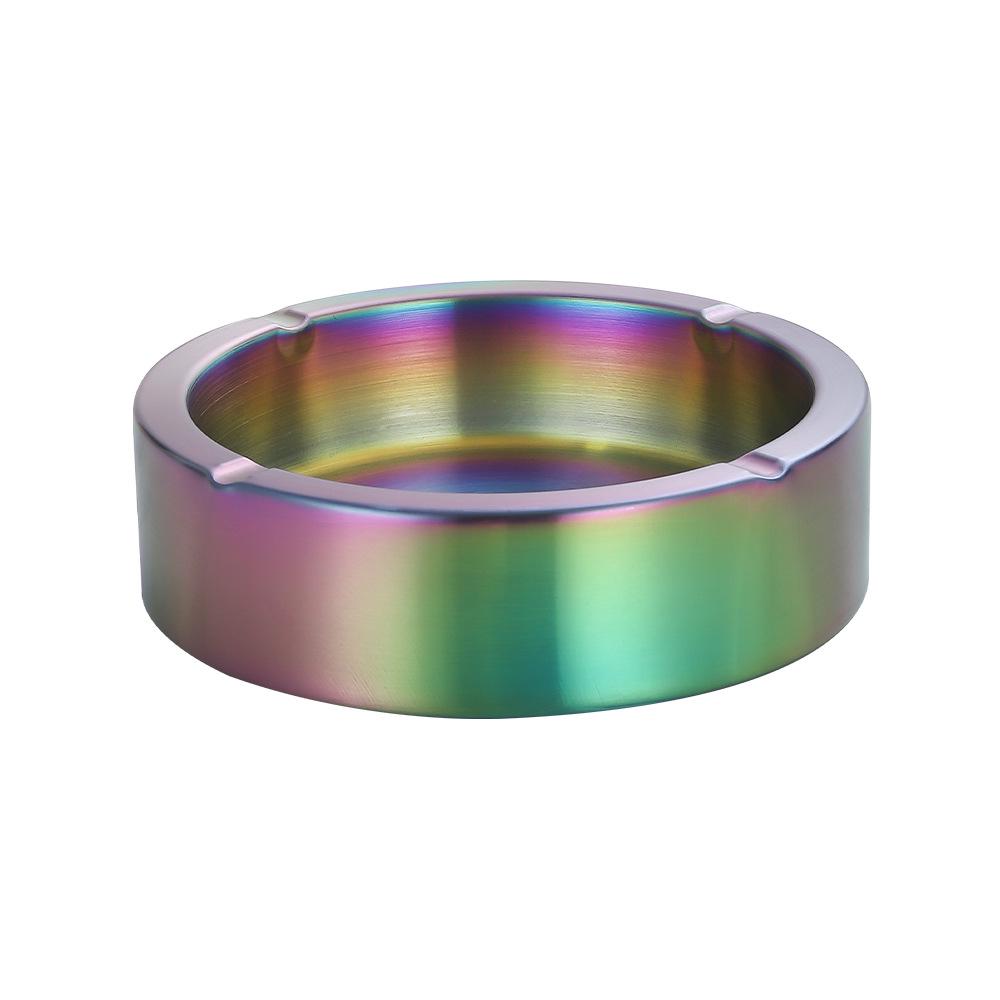 Stainless Steel Dropproof Ashtray with Rolled Edge - Thick, Durable Design for Home, Hotel, Restaurant, Personalized and Creative