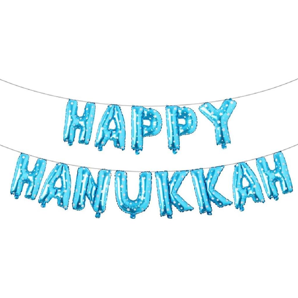 Happy Hanukkah Banner Hanukkah Party Decorations Chanukah Festival Garland Party Supplies for Fireplace Mantle, Happy Chanukah 16 inch Multicolor