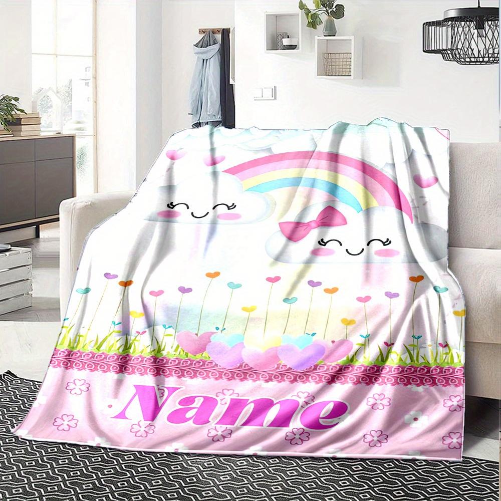 Rainbow Clouds Home Custom Blankets Comfortable Soft Lightweight Allseason Multipurpose Blanket For Picnics Sofas Offices Beds Living Rooms Gifts For