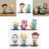 Charming Pink Bear Rabbit Alien Cartoon Figurines Pvc Anime Characters 8cm Set