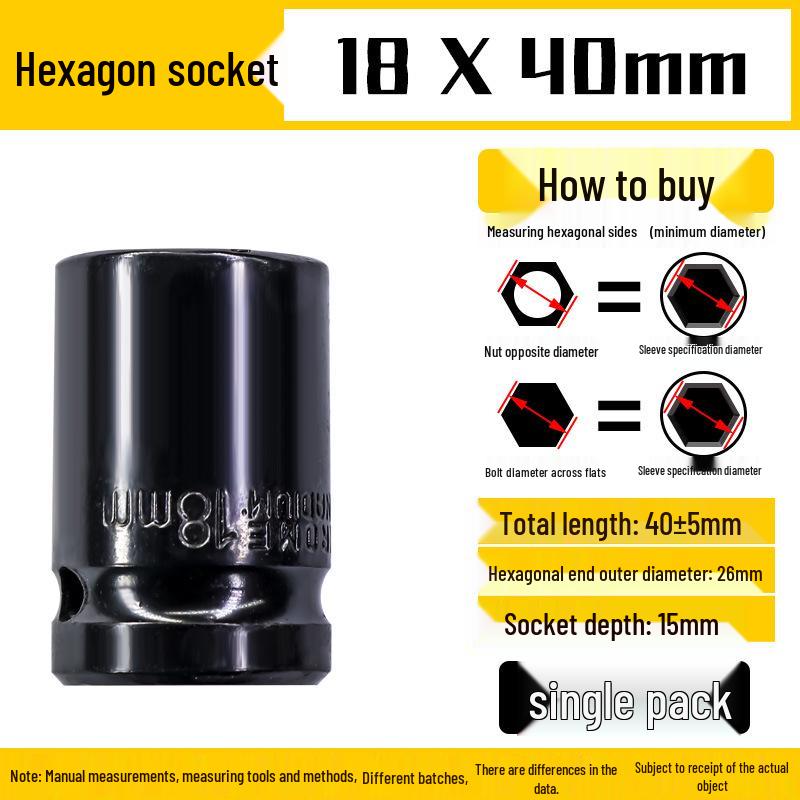 Набор торцевых головок для электроинструмента и пневмогайковёрта 1/2 шестигранный, 8-32 мм