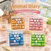 Cartoon 17 Keys Keyboard Keychain Pressable Keys Keyboard Clicker Keychain  Office Use
