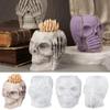1 Pc Halloween Decorative Silicone Mold 3D Skull Resin Silicone Mold DIY Storage Box Mould Soap Plaster Casting Holiday Gifts