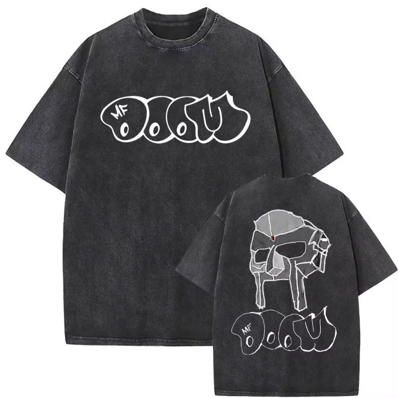 2026 Стильная винтажная футболка с графическим принтом в стиле рэп Mf Doom MM FOOD для мужчин и женщин, хип-хоп мода, мужская повседневная