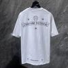 8956 CHROME HEARTS 2025 Summer New High Quality Cotton Round Neck Loose Large Size Men's and Women's T-shirt Couple T-shirt