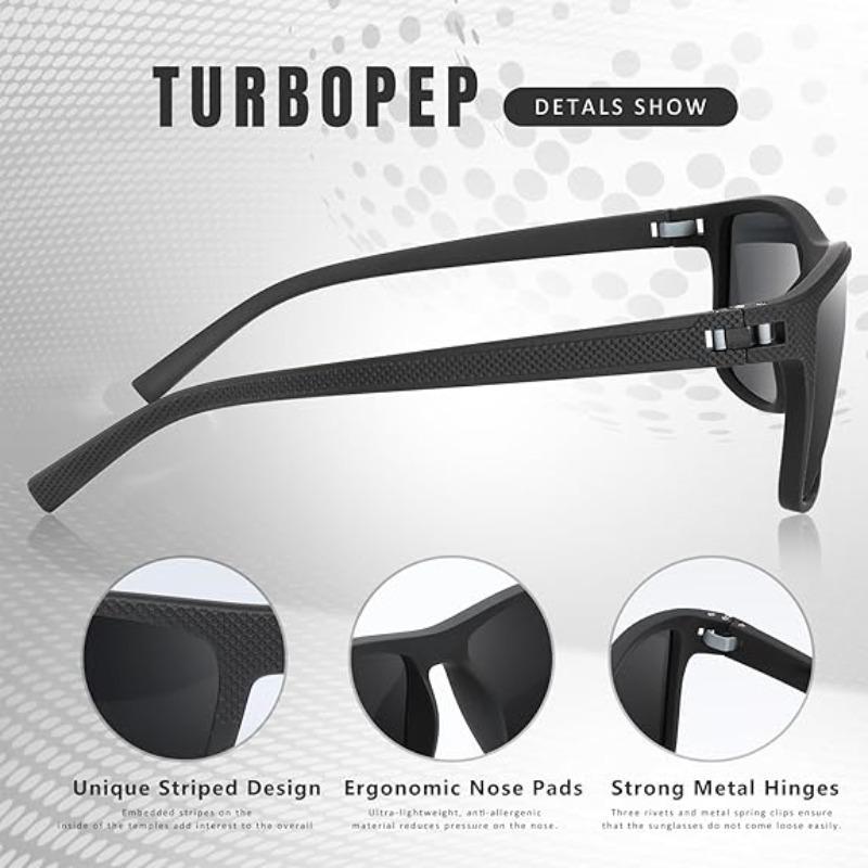 Non-polarized 2pcs Men Sports Sunglasses for Outdoor Driving Fashion Square Frame Eyewear Cycling Anti-glare Large Frame Eyewear for Fishing Driving