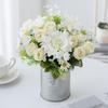 1 шт. Искусственные цветы Свадьба Дом Спальня Украшение Свадебный букет Сад Поддельные Шелковые Розы Гортензии Ваза Для Доски На Открытом Воздухе