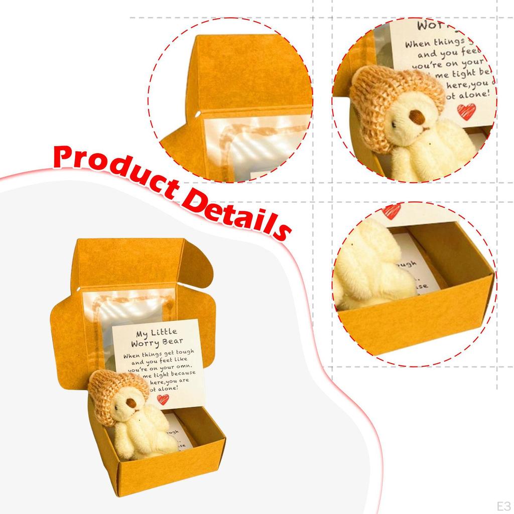 Маленький мишка с вдохновляющей открыткой, мини-игрушка для подарка