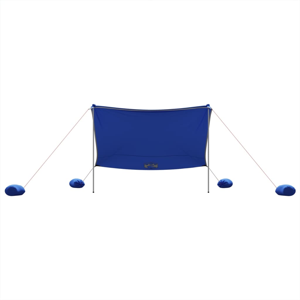 Beach Shade Tent with Sandbags Blue 304 x 300 cm