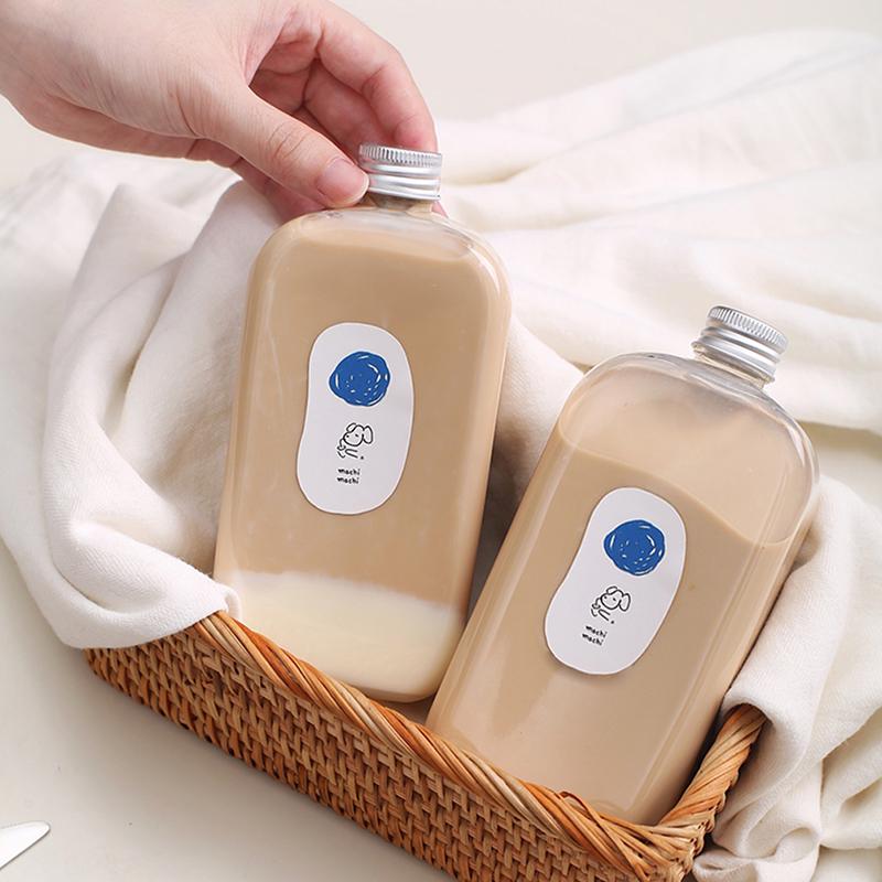 Бутылка для напитков 400 мл, квадратная бутылка для напитков, молока, чая, сока, холодного напитка