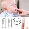 2pcs Baby Kids Finger Silicone Gum Brush Deciduous Infant Toothbrush Clear Massage Brush