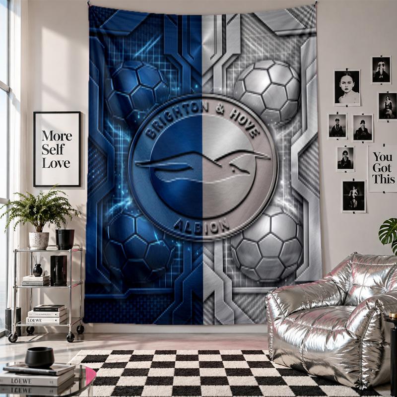 Brighton & Hove Albion Football Wall Tapestry Home Decor Wall Hanging Cloth for Bedroom Living Room Background