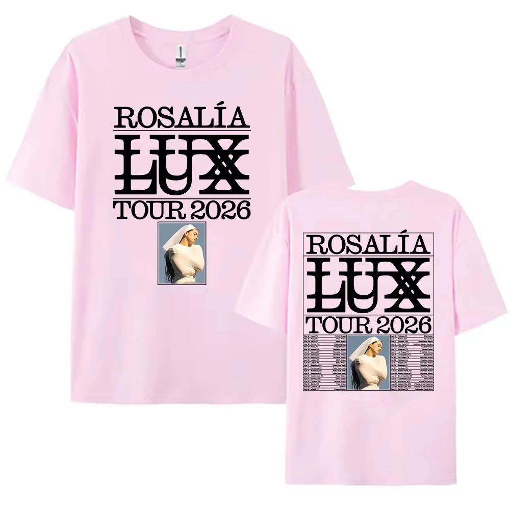 Певица Розалия Rosalia 100% хлопок мужская рубашка 2026 LUX Tour Графика короткий рукав оверсайз Женская с коротким рукавом Дешевая футболка