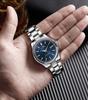 Business Men's Watch Fashion Trend Blue Stainless Steel Waterproof Date Display Quartz Movement Boutique Men Casual Watch Reloj