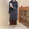 Сокращающее возраст двухстороннее кашемировое пальто в стиле колледжа для женщин, однобортное классическое шерстяное пальто с капюшоном на осень и зиму