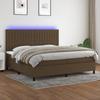 VidaXL Bed Slatted Base with Mattress and LED, Upholstered Bed with Headboard, Double Bed, Adult Bedroom Bed, 3135064