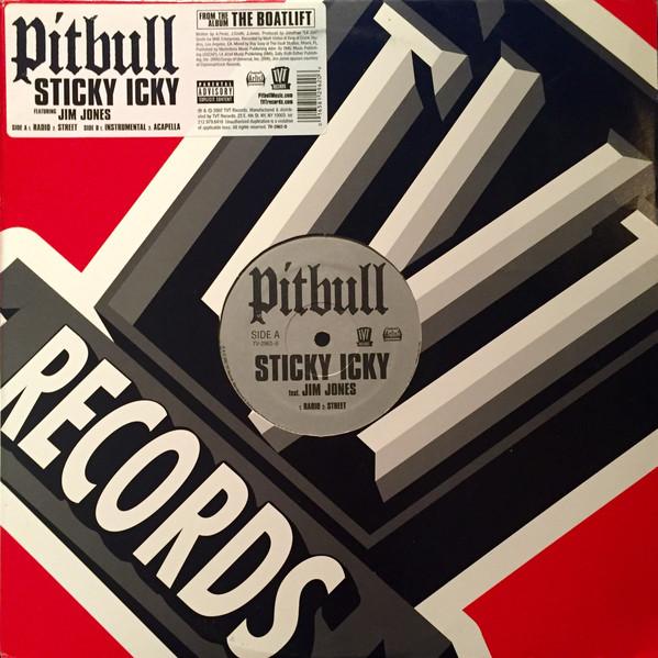 12-дюймовая пластинка PITBULL JIM JONES Sticky Icky TV29620 TVT Records 2007 США Рэп Хип-Хоп RB Б/у