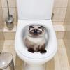 Self-adhesive Wall Sticker 3D Cat Dog Toilet Seat Decals Creative Toilet Stickers Home Decoration