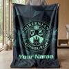 Custom Text Flannel Throw Blanket, Lightweight Cozy Bed Sofa BlanketHibernian FC