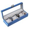 ProCase Wooden Watch Watch Display Case with Glass Lid Men's Box, 6-Slot