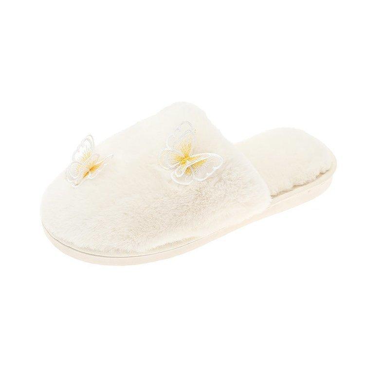 Модные женские новые зимние домашние тапочки из хлопка с мягкой подошвой, плюшевые тапочки для верхней одежды, тапочки Baotou Hair