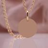 Ladies Fashion Pendant Necklace Simple Round Glossy Pendant Necklace Rose Gold Jewelry Friends Family Dinner Party Jewelry Gift