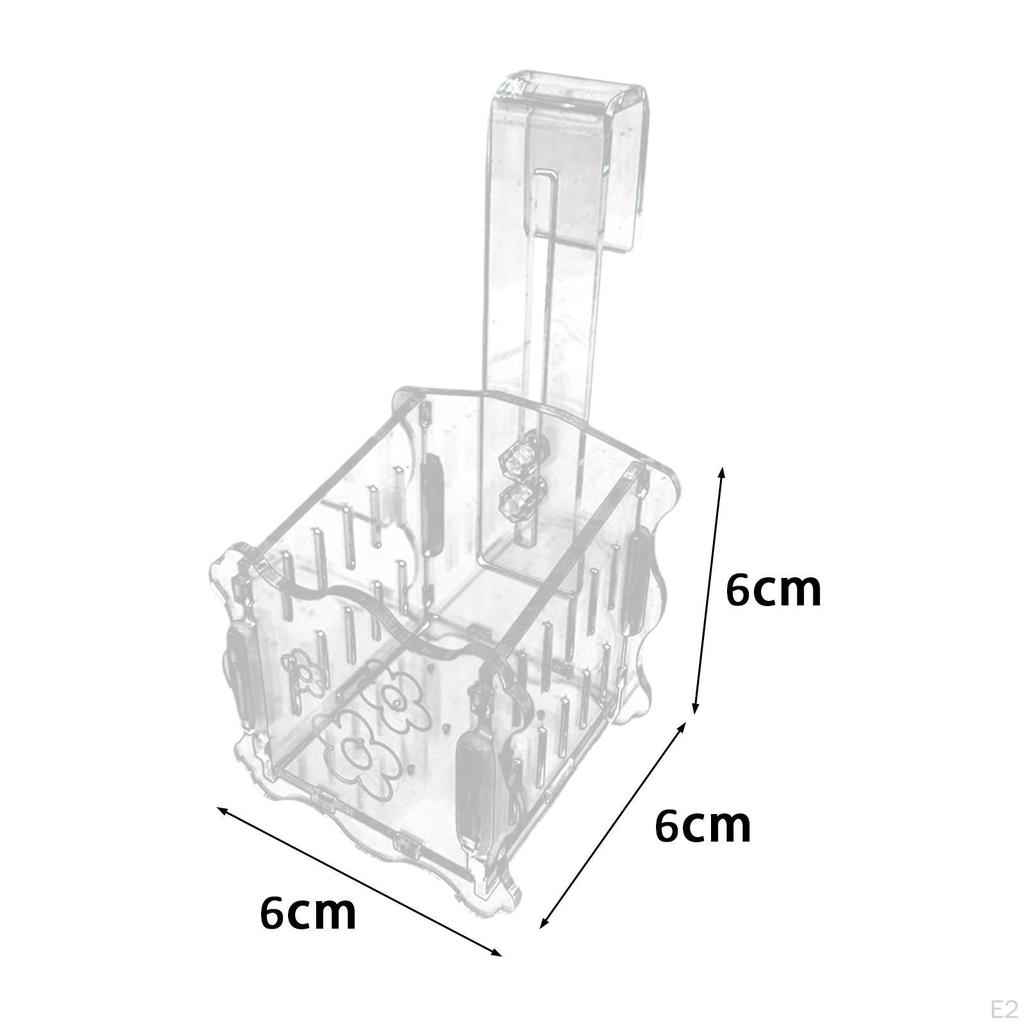 Aquarium Plant Cup Holder Fish Tank Decoration Stand Container Transparent Aquatic
