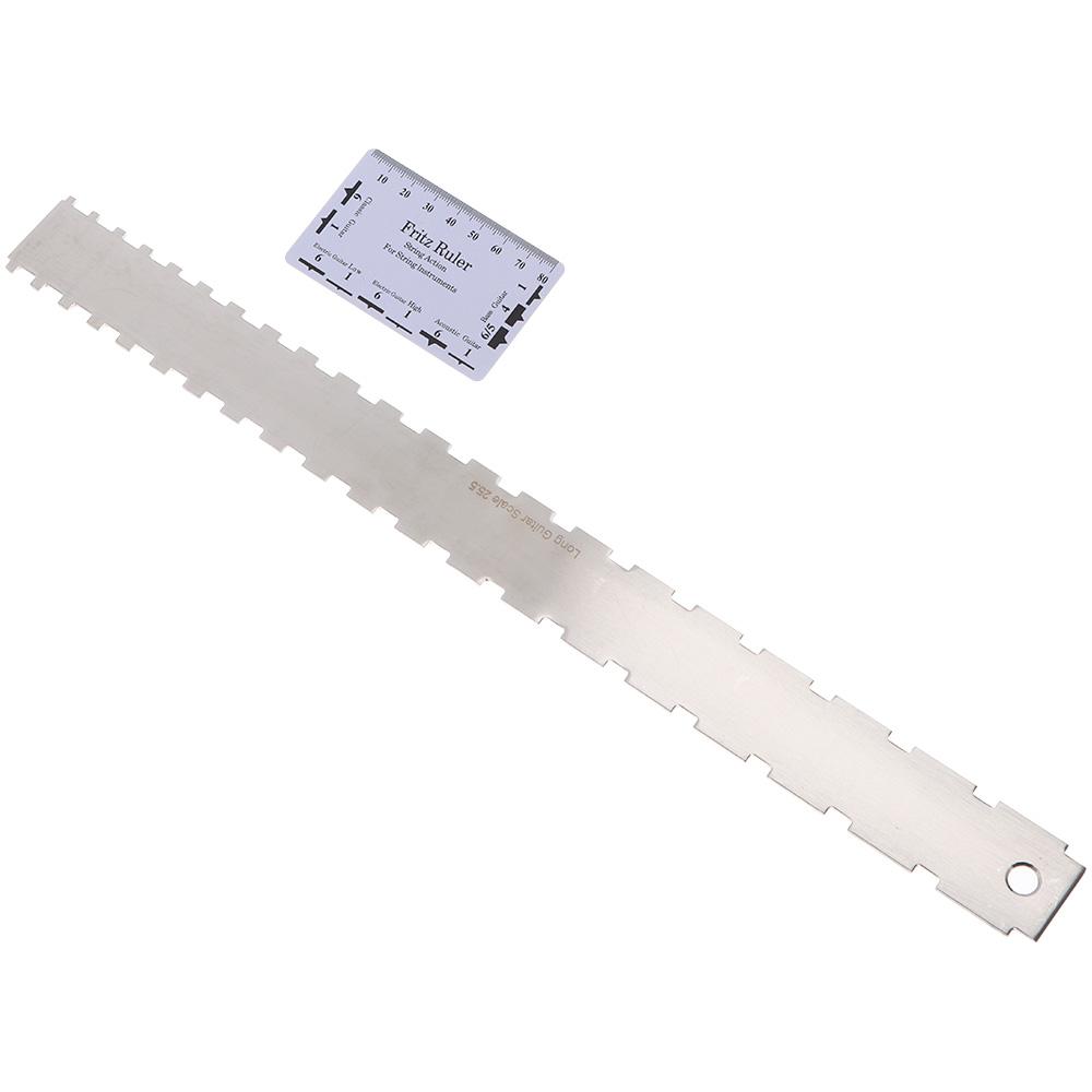 Аксессуары Прямая кромка Инструмент лютье Измерительная линейка с линейкой высоты струн Калибр грифа гитары