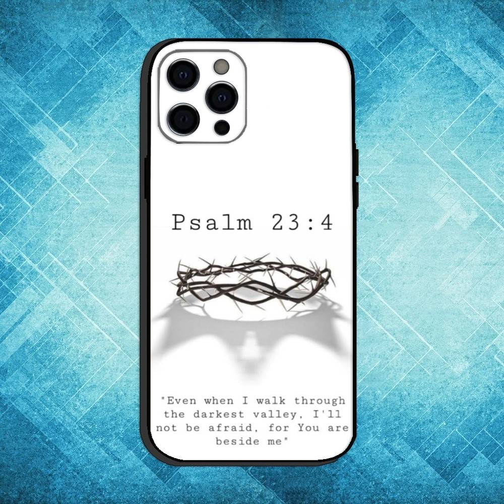 Исаия Иеремия Псалом Иисус Библия Чехол для телефона Для iPhone17,16,15,14,13,12,11 Plus,Pro Max Мягкий черный чехол
