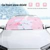 Weather-proof Windshield Snow Cover Thick Lightweight Cartoon Rabbit Car Winter Windscreen Ice Cover Guard
