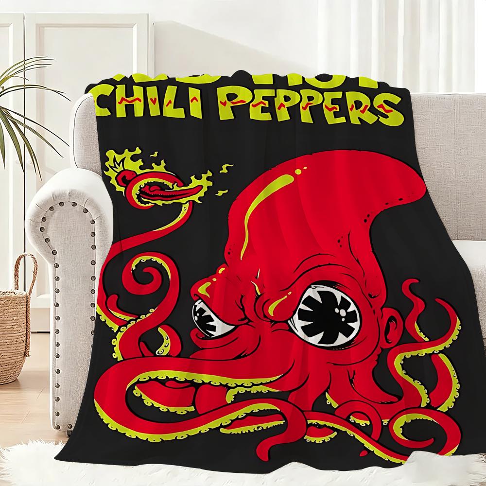 Плед Red Chili Peppers Легкий 240 г Фланелевый Мягкий Гипоаллергенный для Летнего Охлаждения