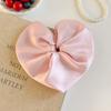 Love Large Satin Hair Scrunchies Cloth Exaggerated Hair Ring Fashion Heart Hair Rope  Party