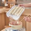 Dumpling Tray Space-saving Daily Use Plastic Food Grade Refrigerator Dumpling Storage Case Practical Fresh-keeping BPA Free