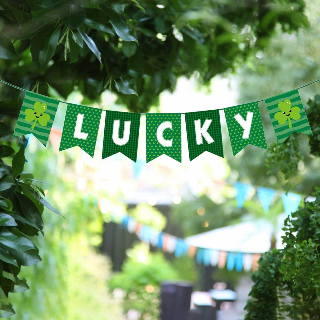 St Patricks Day Party Supplies St. Patricks Day Decorations Felts Ornament Garland Banner Flag Irish Party Hanging Decoration St Patrick's Day Party