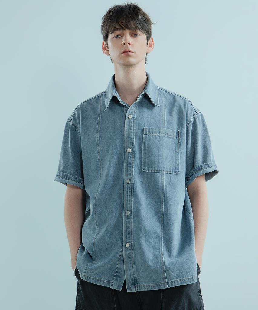 LOGSTORE Cut Denim Shirt