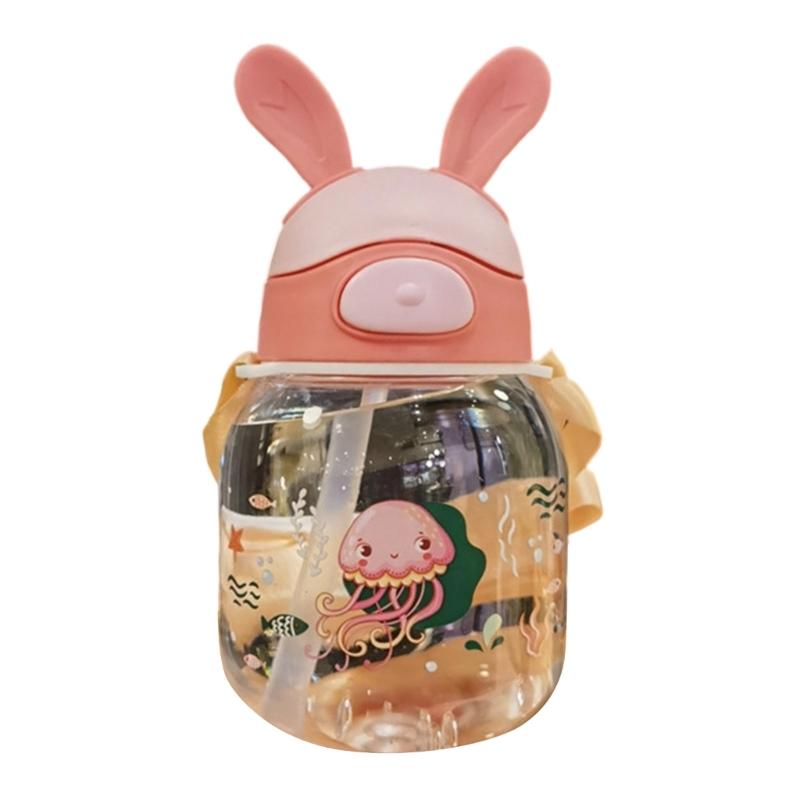 Bpas Frees Childrens Rabbit Figure Design Drinking Bottle With Carry Handle And Simple to clean Drinking Lip