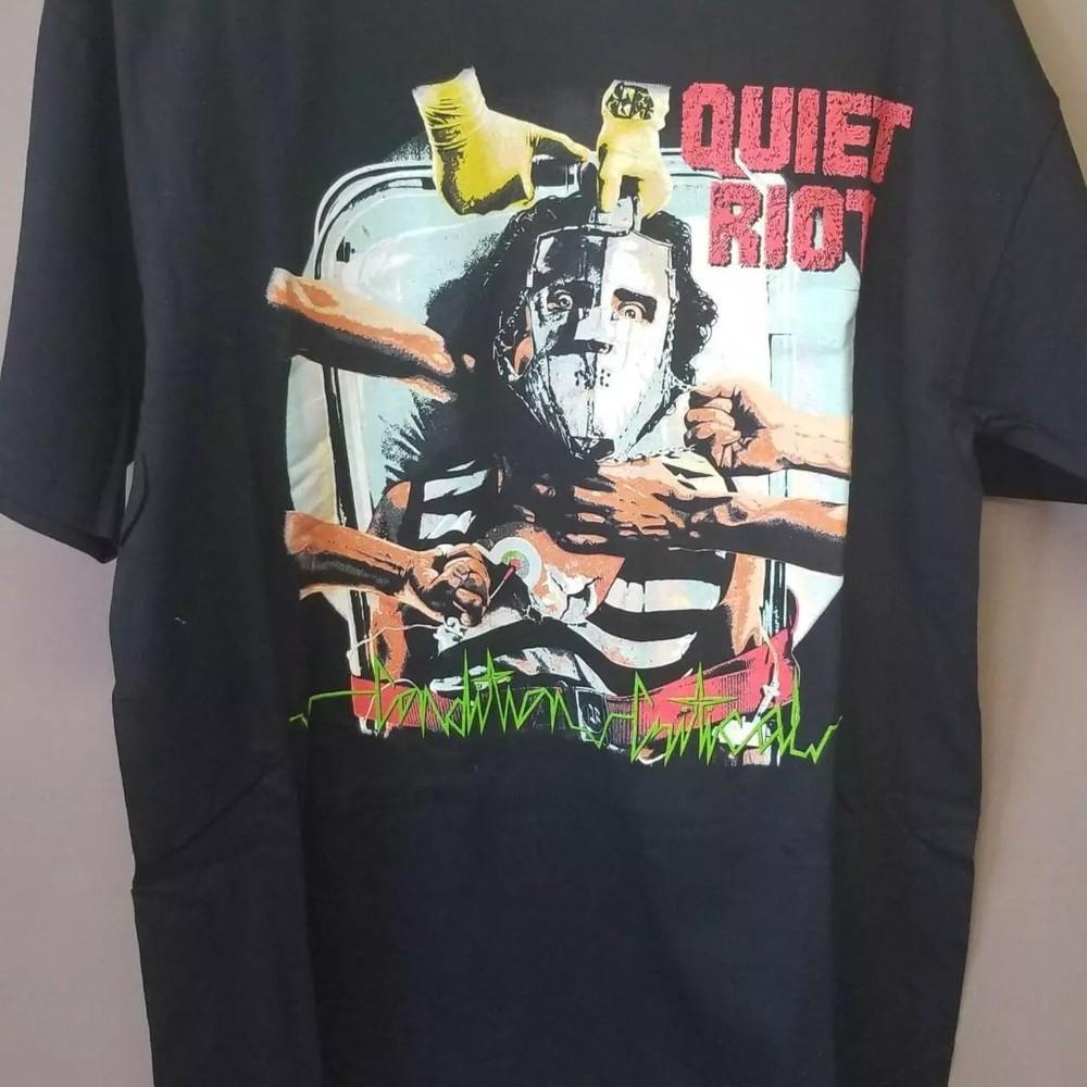 Quiet Riot Винтажная футболка с графикой тура 2005 года, с коротким рукавом, черная, унисекс, размеры S-5XL