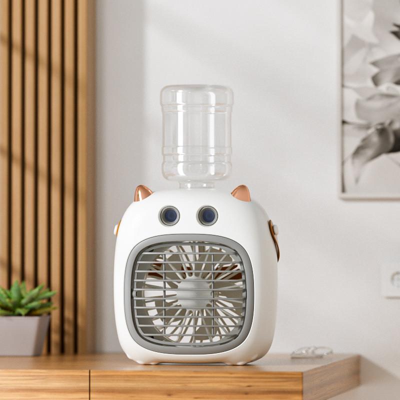 Портативный Мини-монстр Двойной распылитель Вентилятор Увлажнитель Тихий Перезаряжаемый Настольный вентилятор