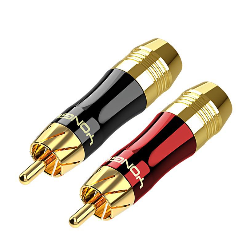 Yongwei Позолоченный медный лотос RCA штекер AV аудио/видео коаксиальный кабель паяная головка динамик левый/правый канал