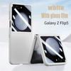 Складной тонкий матовый полный чехол для Samsung Galaxy Z Flip 5, защитная пленка для экрана, ударопрочный чехол, роскошь, 5G Fundas