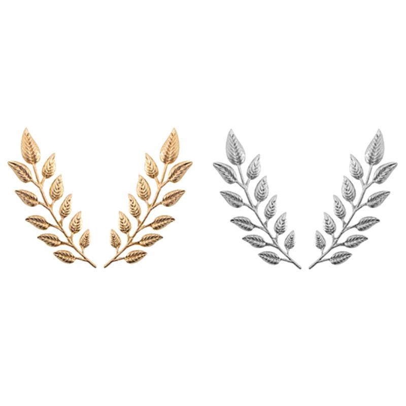 1 пара модных булавок для воротника рубашки костюма в виде листьев из сплава, броши, пуговица для воротника свитера для мужчин и женщин, повседневные модные аксессуары для одежды