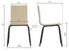 Natural plywood chair with black frame. Model WERDI B