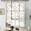 Flower Roman Curtains Kitchen Valance Tulle Sheer Panel Bedroom Window Drape