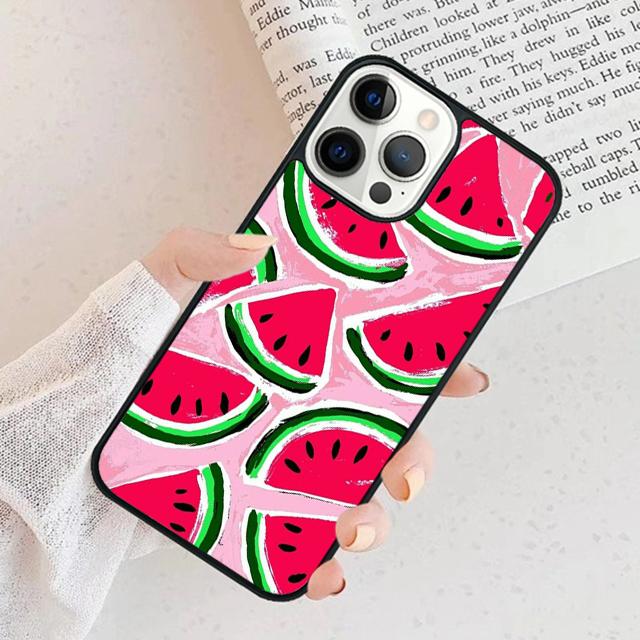 Милый летний фруктовый чехол-арбуз для iPhone 17 Air 15 16 Чехол 11 13 14 Pro Max 12 Plus Max Fundas