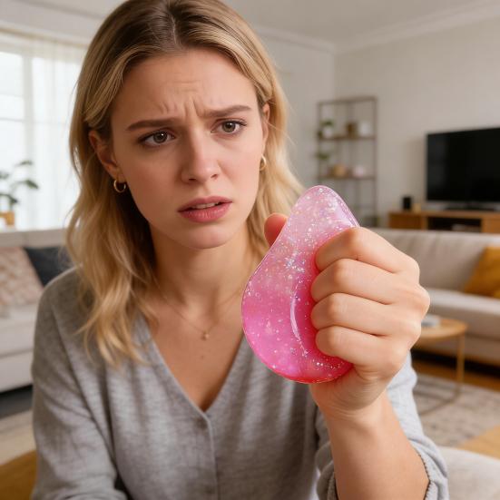 Блестящая Водяная Капля Игрушка для Снятия Стресса Уменьшение Тревожности Форма Капли Воды Сенсорная Игрушка с Блестками Внутри Портативный Декомпрессионный Мячик от Стресса