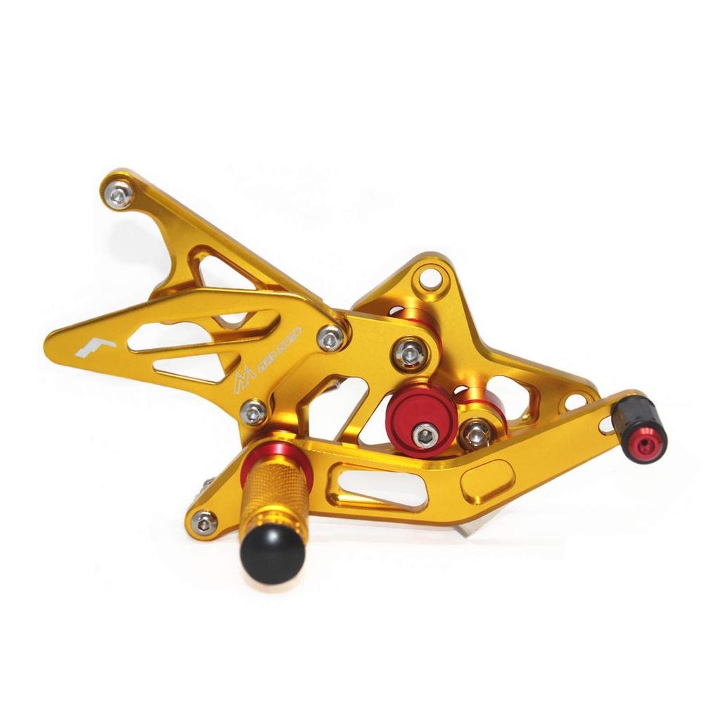 Подножка мотоцикла HAYABUSA регулируемая с ЧПУ задняя комплект совместимые модели Hayabusa GSX 1300R [SUKIRACING] GSX-1300R 1999-2007 2008-2017 (Золото)