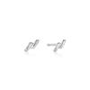 Smooth Twist Stud 925 Silver Earrings E038-01H