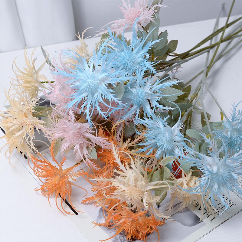 Eryngium Artificial Foetidum Plastic Flowers With Creative Craft For Use Event