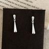 PONYKISS Стерлинговое серебро 18K Золото Мини Подвеска Капля Воды Серьги-гвоздики для Женщин Минималистичные Изящные Винтажные Аксессуары