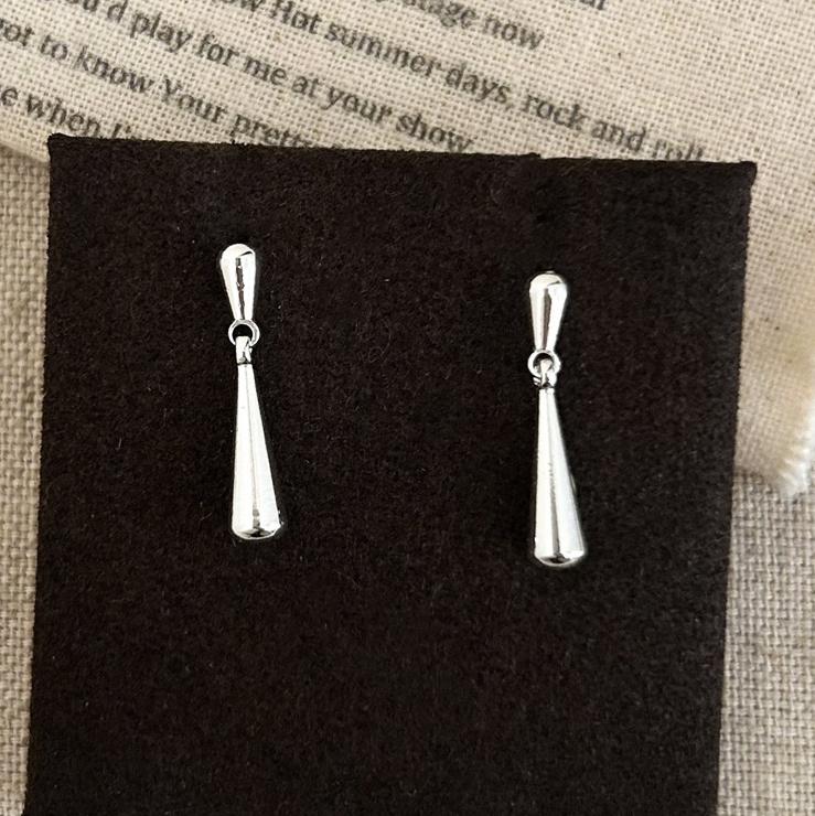 PONYKISS Стерлинговое серебро 18K Золото Мини Подвеска Капля Воды Серьги-гвоздики для Женщин Минималистичные Изящные Винтажные Аксессуары